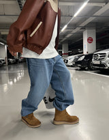 ウォッシングポイントワイドデニムパンツ / Washing point wide denim pants