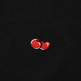 スモールチェリークロップ丈のTシャツ／SMALL CHERRY CROP T-SHIRT [BLACK]