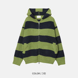 (UNISEX) エバーストライプニットフード