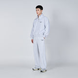 BASIC LOGO NEEDLEWORK PULLOVER SWEATSHIRT MELANGE 