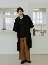 ユニセックスワイドスリーブロングシャツ/unisex wide sleeve long shirts black