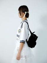 velvet rose corsage backpack_blu