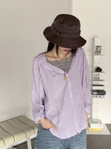 ボクシー シースルー フード 長袖 シャツ カーディガン/ Gelato Summer Boxy See-Through Hood Long-Sleeve Shirt Cardigan