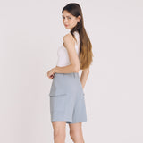 カーゴピンタックハーフパンツ / CARGO PINTUCK HALF PANTS (SKYBLUE)