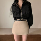 [Bellide made] Bubble Hidden Cropped Field Jacket