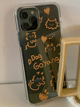 プープキャットオレンジ携帯ケース