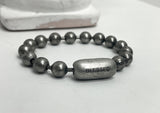 [BLESSEDBULLET]9mm ball chain bracelet_dark silver (4642326184054)
