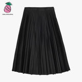 F.LEATHER PLEATED SKIRT (2COLOR) (6609494409334)