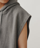 STUDS VEST HOODIE (GRAY)