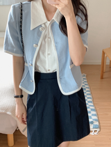 [SHOPPERMADE] アンティークボタン半袖ジャケット