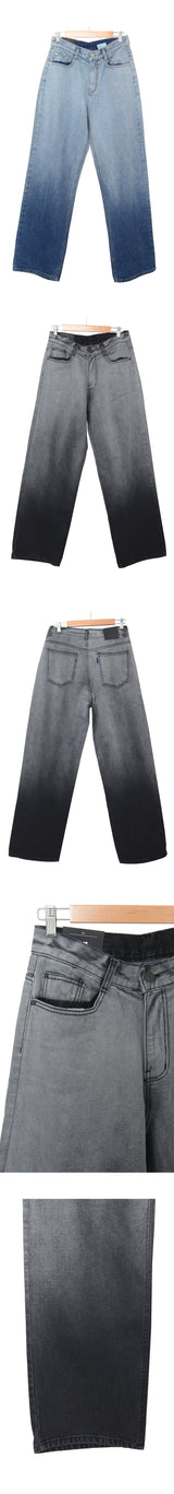 グラデーションワイドデニムパンツ / gradation wide denim pants