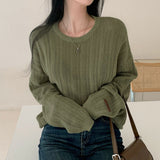 [Bellide made] Caramel Loose Fit Long Round Knitwear