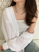 ノッティングアクアマリンネックレス / [925silver] Notting aquamarine Necklace