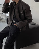 OA　パッド入りマット加工レザージャケット(2 colors)