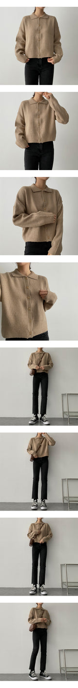 パフィンカラーニットカーディガン / Puffin Collar Knit Cardigan