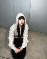 ナッピングシャーリングクロップドフーディ / Napping Shirring Cropped Hoodie