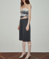ダイドレースアップノースリーブ / DYED LACE-UP SLEEVELESS (ORANGE)