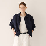 スプリングバンディングシャツ/Spring banding shirt_navy