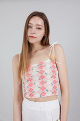 セット ハイティーンノースリーブクロップトップス&シュシュ / SET Highteen Sleeveless Crop Top Scrunchie Pink
