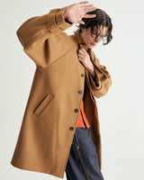UNISEX WOOL RAGLAN HIDDEN COAT M - TWILL CAMEL (6636060704886)