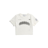 フラワーアートワーククロップTシャツ