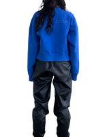 エンボスクロップドスウェット / Emboss Cropped Sweat-BLUE