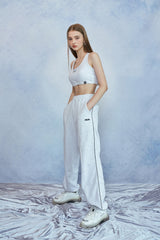 HIDE Cutting Sweat Pants (White Melange) (6570988830838)