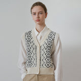 ドロージャガードベスト / Draw jacquard vest