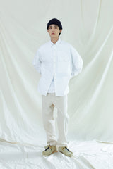 UTILITY CURVED POCKET OXFORD SHIRT WHITE (6554667810934)