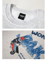 DAKYAM 2023 A/W Wonder Work Worker Gem Minerイラストレーションクルーネックスウェット