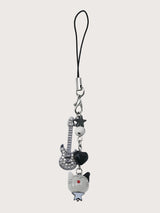 nerd rockstar kitty key-ring