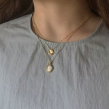 Vintage Mood Cameo petit Necklace [Cream] 