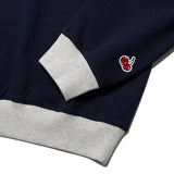 チェリーケーキグラフィックポイントスウェットシャツ／CHERRY CAKE GRAPHIC RIB POINT SWEATSHIRT [NAVY]