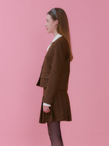 KATE V NECK WOOL JACKET_BROWN (6612509098102)