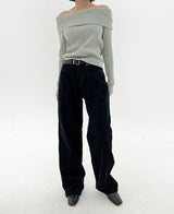 フラッシュオフザショルダーニット / Flash Off-the-shoulder knit (3color)