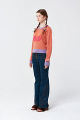 ビッグチェリーセーター / BIG CHERRY JACQUARD KNIT KS [CORAL]