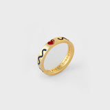 ドゥードゥルリング / DOODLE RNG(4mm) SILVER925(18K GOLD PLATED)