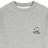 [UNISEX] Flower board embroidery smile sweatshirt