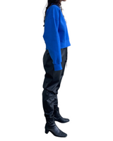 エンボスクロップドスウェット / Emboss Cropped Sweat-BLUE