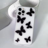 パステルブラーバタフライフォーンケース / Pastel Blur black utterfly Phone Case