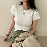 [Bellide made] Premium Slim Span Embroider Tee