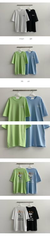 スマイルスヌーピーショートスリーブTシャツ / Smile Snoopy Short-Sleeved T-Shirt
