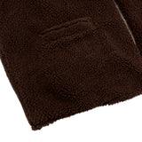 [UNISEX] Reversible Faux Fur Cardigan Coat (Dark Brown) (6656668106870)