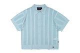パンチングニットカラーカーディガン/PUNCHING KNIT COLLAR CARDIGAN_SKY BLUE