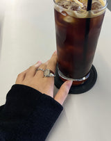 グレーオニックスオープンリング / ﻿Gray onyx open ring