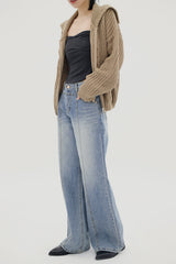 カラプレッツェルニットジップアップ / Kara pretzel knit zip-up (5color)