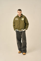 OVER PATCH PADDED BLOUSON - KHAKI