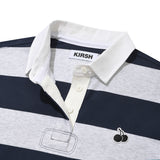 キルシースモールチェリーラグビーボーダーラインフーディー／UNI SMALL CHERRY RUGBY SHIRT KA [NAVY] (6597389287542)