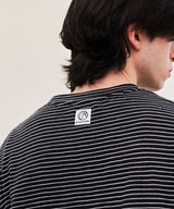 STRIPE LONG SLEEVE T-SHIRT (BLACK/IVORY/NAVY)