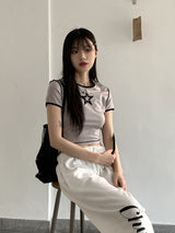 ホルプスターオーバーロック半袖クロップドTシャツ / Holp Star Overlock Short Sleeve Cropped T-shirt